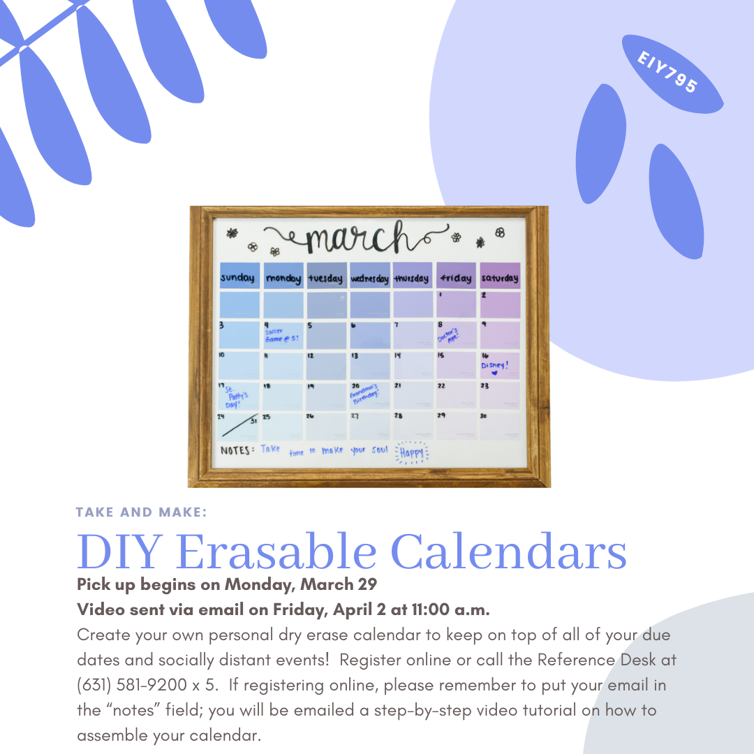 Take And Make DIY Erasable Calendar take-and-make-diy-erasable-calendar