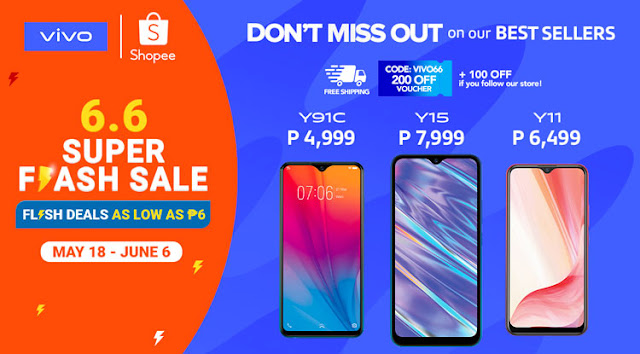 Get the best deals on Vivo smartphones with Shopee and Lazada 6.6 sales