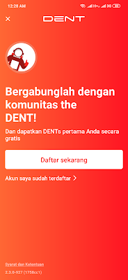 cara daftar dari aplikasi dent android