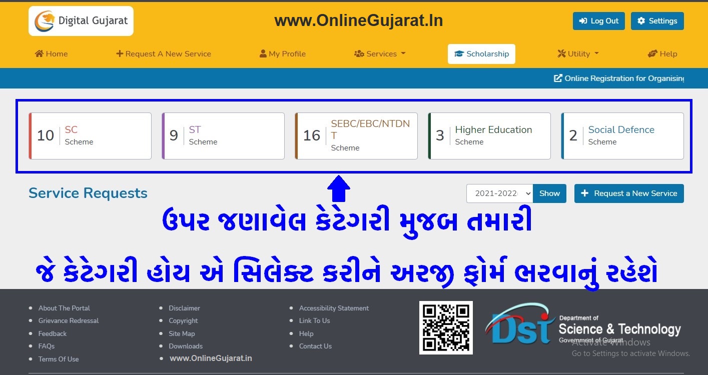 Digital Gujarat Scholarship List