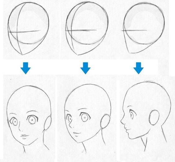 Como desenhar rosto anime passo a passo 