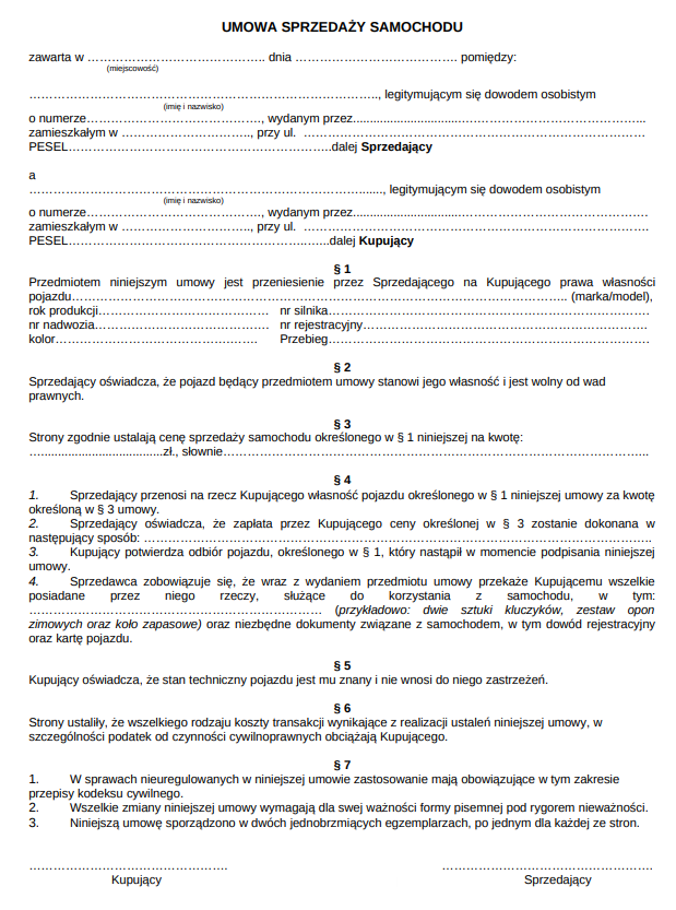 Jak bezpiecznie kupić używany samochód?