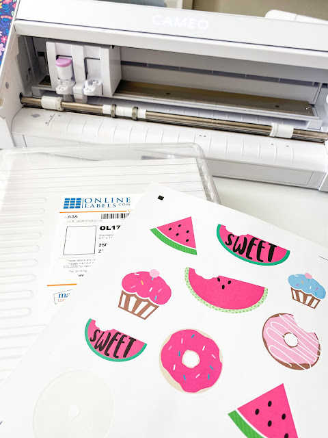 stickers, cameo 4, print and cut, sticker paper, silhouette CAMEO beginner tutorial