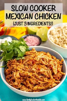 Slow cooker Mexican shredded chicken - yummy