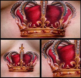 Tatuagens de coroa realistas