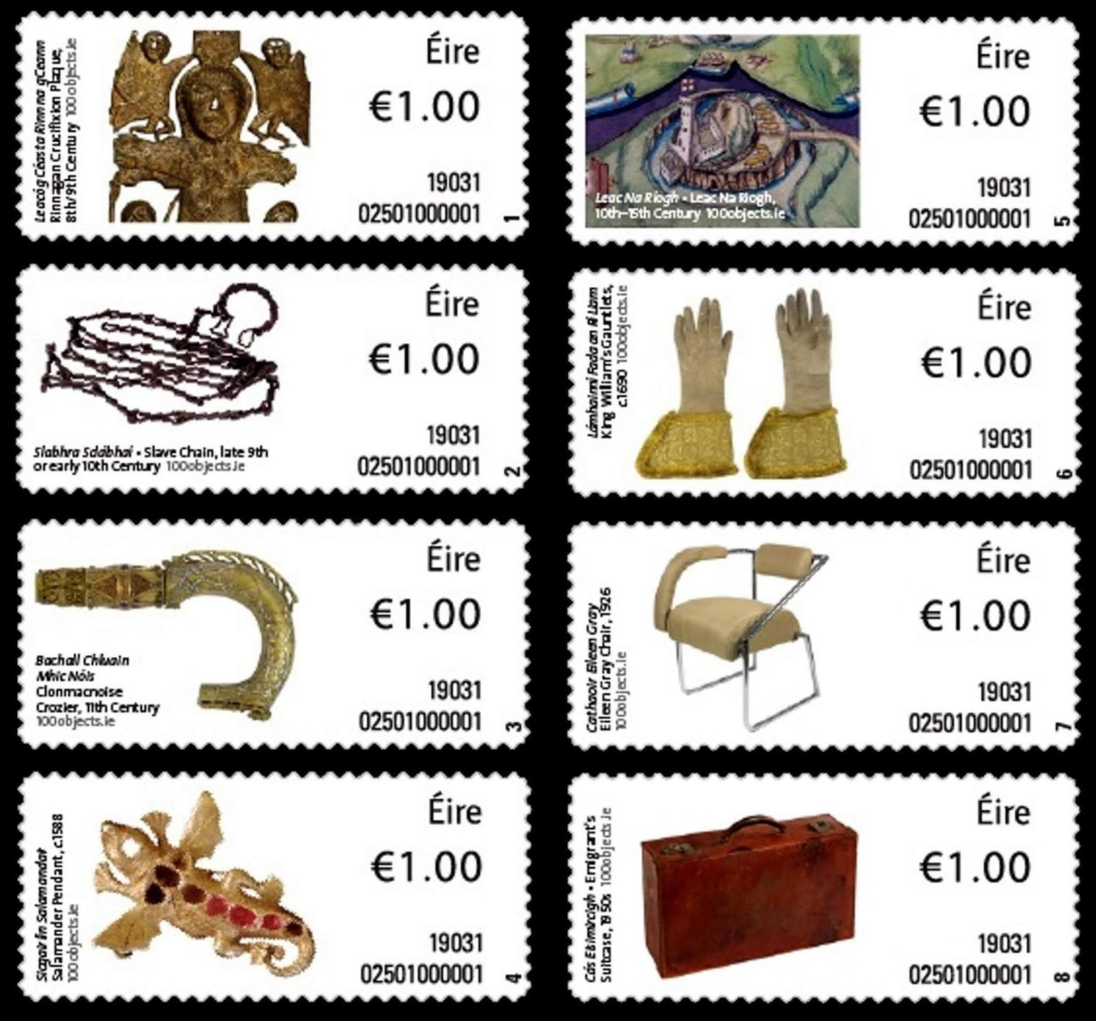 Gulfmann ATM Collection ATM NEWS Ireland Definitive Stamp Series Set 3