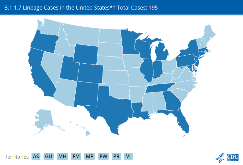 Avian Flu Diary CDC Updated B.1.1.7 COVID Variants In The United