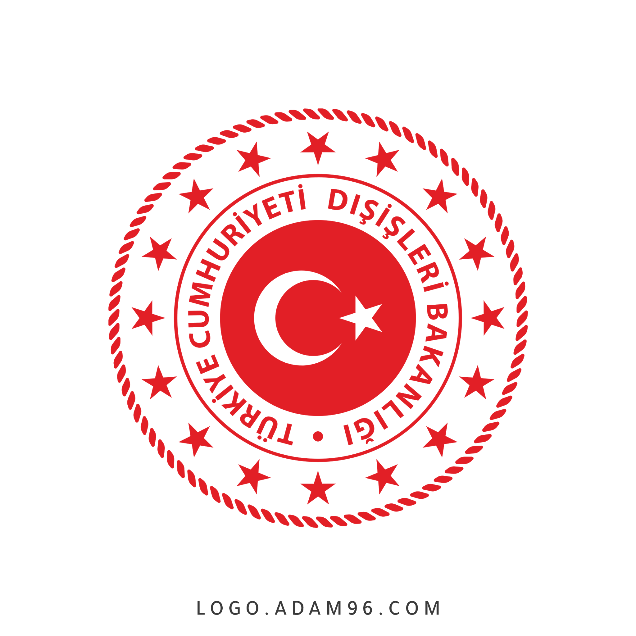 تحميل شعار وزارة الشؤون الخارجية التركية لوجو رسمي عالي الجودة PNG