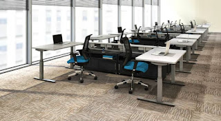 Ergonomic Open Desking Layout Ergonomic Open Desking Layout