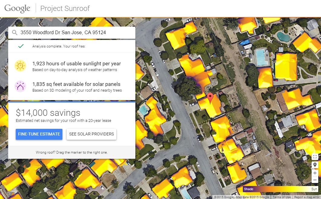 Project Sunroof do Google permite avaliar a eficiência dos painéis