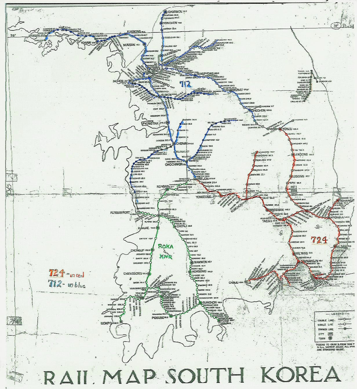 Korean Rail Map