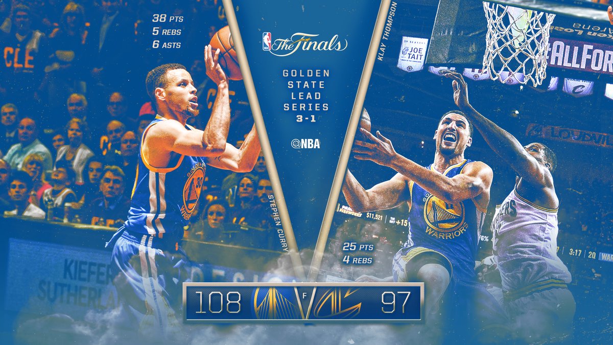  Warriors beat Cavs in Cleveland, take Game 4
