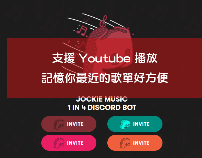 Wen S Note Discord 教學 Rythm 和groovy 不能用怎麼辦 取代方案超好用的音樂機器人在這裡 Jockie Music