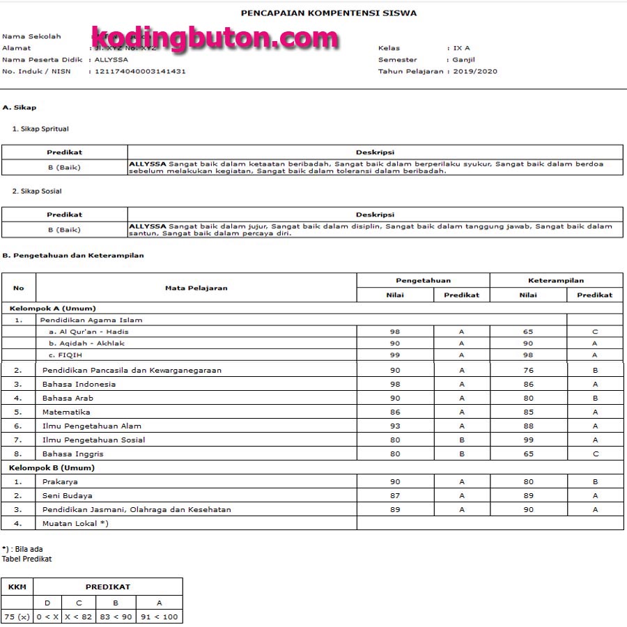 Source Code Aplikasi Penilaian Daring Dan Raport K13