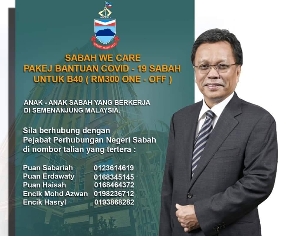 Cara Permohonan Bantuan Khas COVID19 B40 Rakyat Sabah Di Semenanjung