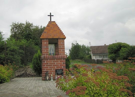 Kapliczka przy skrzyżowaniu dróg w Błotnicy.