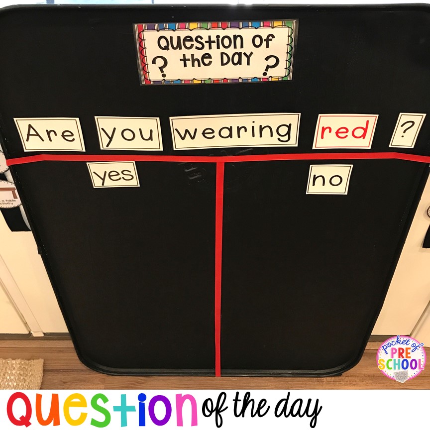 Question of the Day Pocket of Preschool