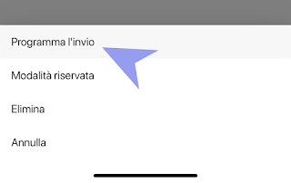 Menù dell'App di Gmail per iOS