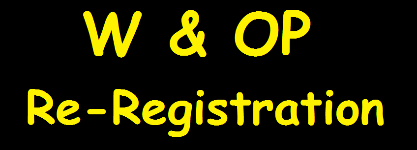 W&OP Re- Register - Closing Date Extended till July 31