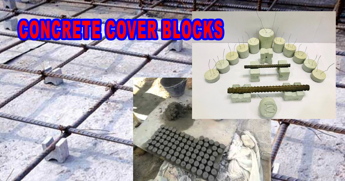 Definition of cover block use in construction Civil Engineering
