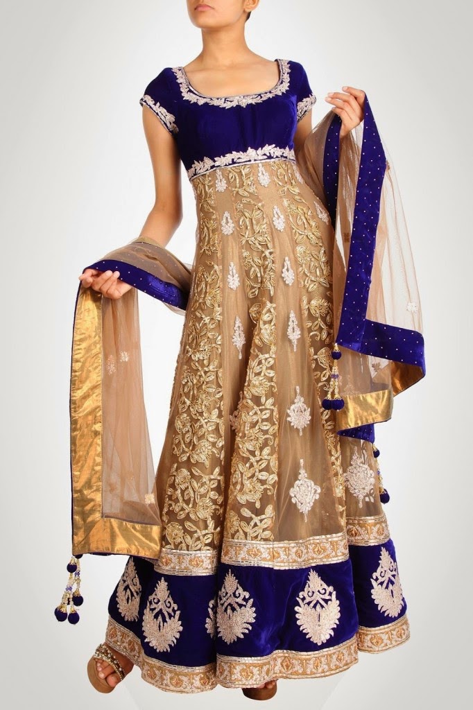Ankle Length Embroidered Frocks Collection 2014 For Young Girls | 7pm Dress - Dress Fashion