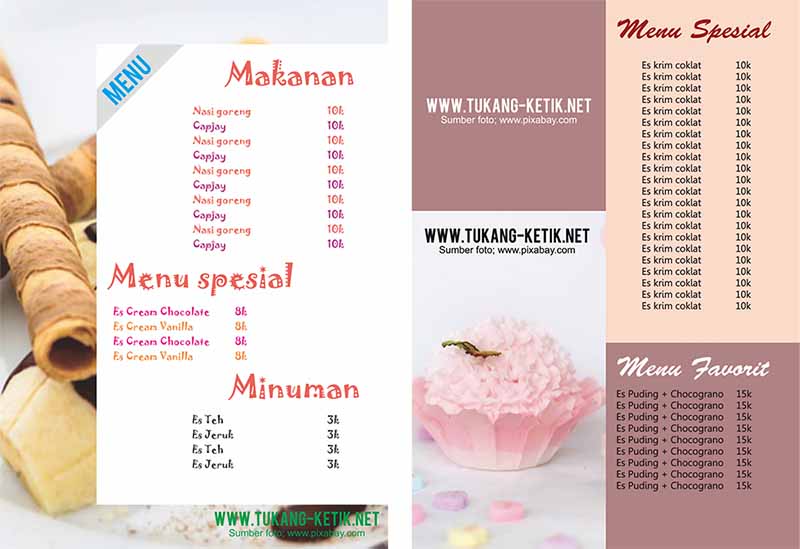 Design Menu Coreldraw | desain menu es krim simple flat coreldraw gratis design Design Menu Coreldraw | desain menu es krim simple flat coreldraw gratis design