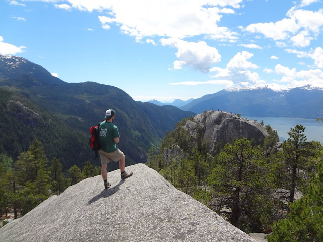 david checking out views from summit of chief in squamish