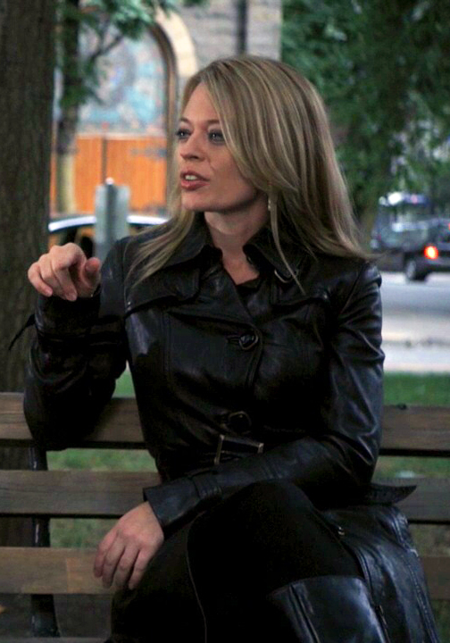 Leather Coat Daydreams Jeri Ryan in The Zanzibar Marketplace