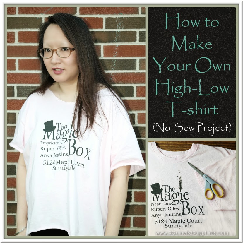 How-to Make Your Own No-Sew High-Low T-Shirt
