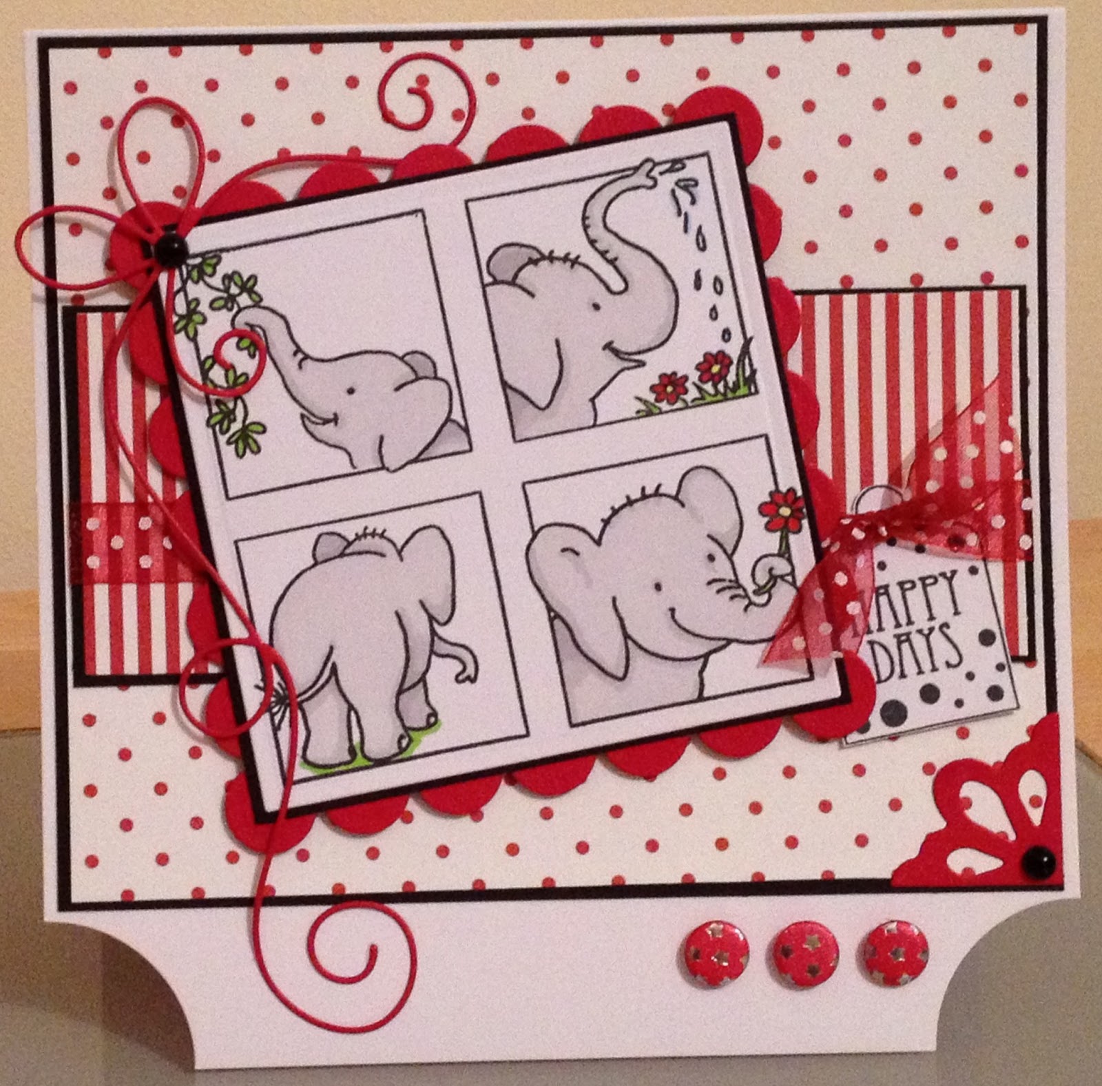 Little Claire's Designs: Friday Project - 'Elephants in Squares'