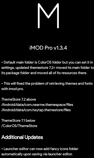 New features iMod Pro Oppo realme
