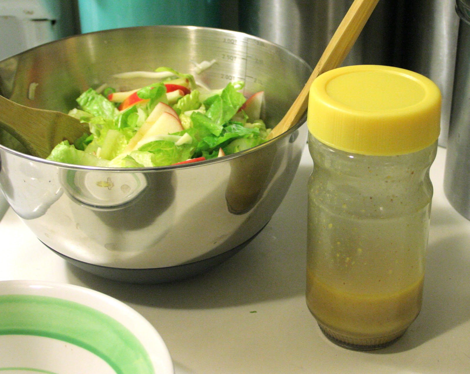A Starch Free Cookbook Honeycrisp Apple and Romaine Salad with Honey