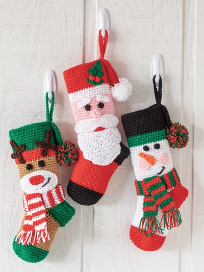 Holly Jolly Christmas Stockings Crochet Pattern