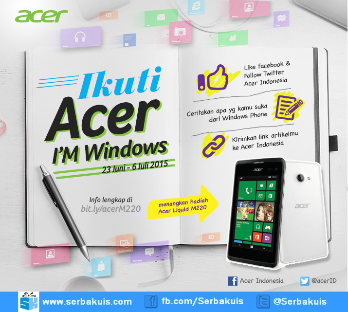 Kontes Menulis Acer I'm Windows Berhadiah 2 Acer Liquid M220