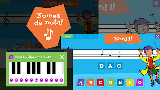nomes das notas - jogos online de música