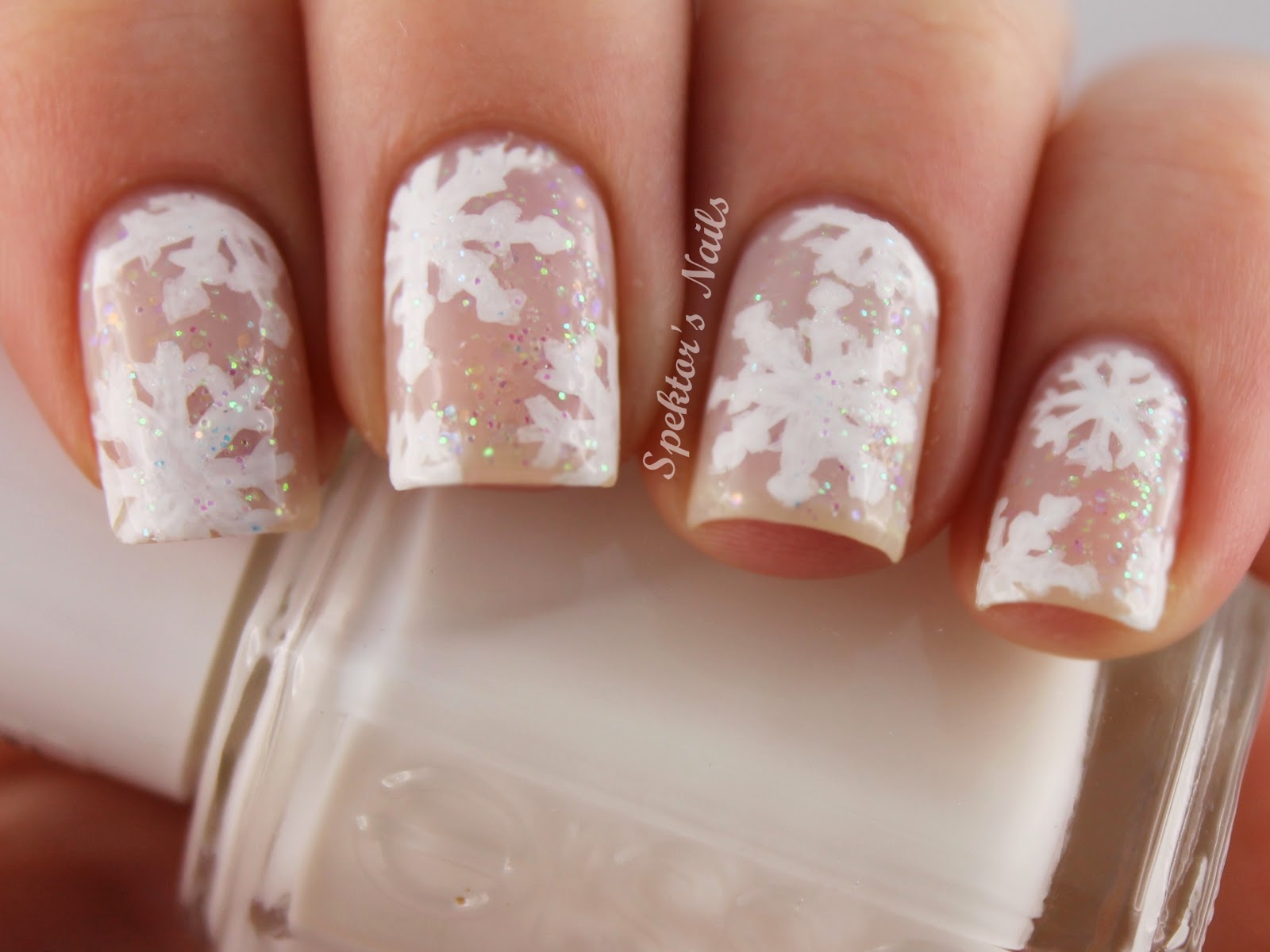 nageldesign snöflinga