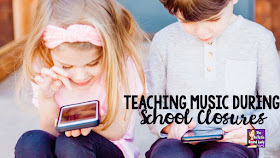 Teaching music during school closures can be a challenge. Distance learning for group performances, singing, making music together can't be replaced.  Games, activities, videos and project ideas for music remote learning are listed here.  Free downloads too!