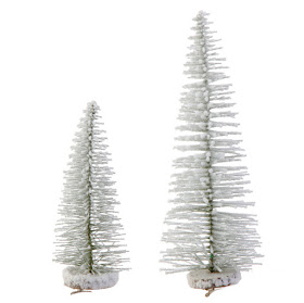 RAZ Snowy Bottle Brush Tree Christmas ornaments