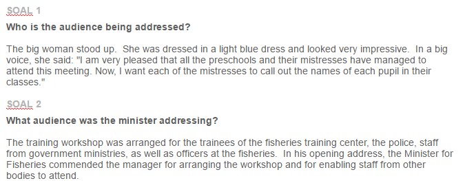 Contoh Soal Identify The Appropriate Audience 2 Asep Respati