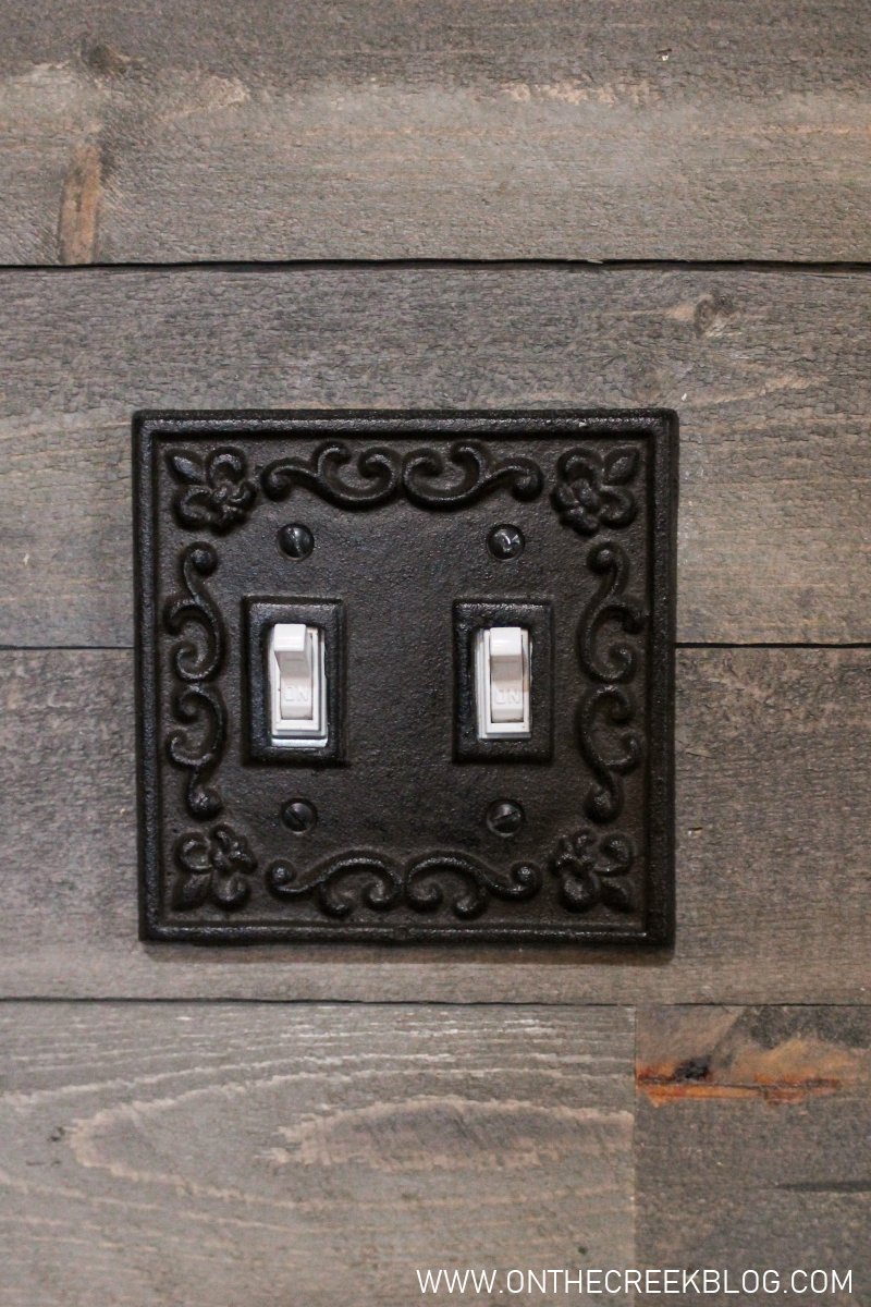 diy rustic light switch covers