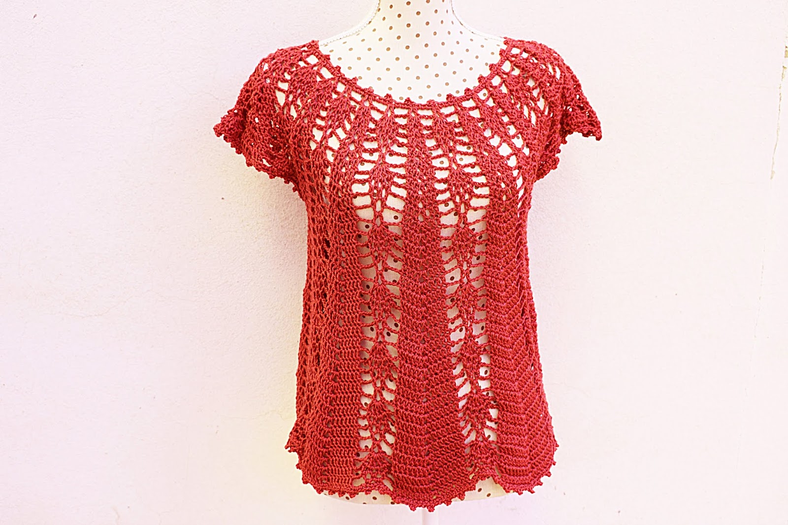 Blusa con piñas Majovel crochet 6