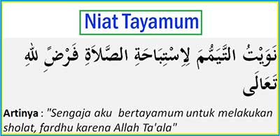 Niat Tayamum