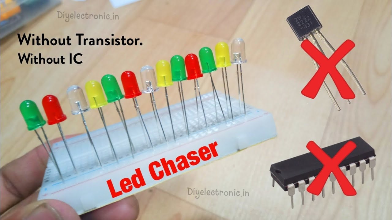 Led Chaser without IC & Transistor 😎🔥