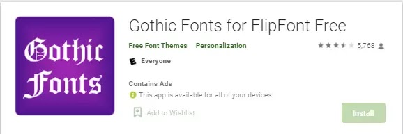 gothic fonts app gothic fonts app