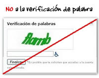 NO a la verificación de palabras