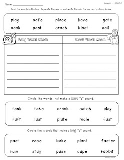  Long Short Vowel Worksheet Example