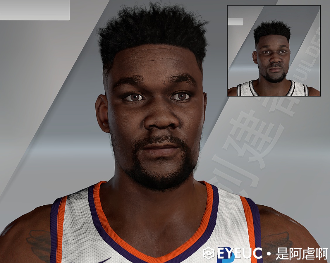 Deandre Ayton Cyberface, Hair and Body Model By Abusive [FOR 2K21]