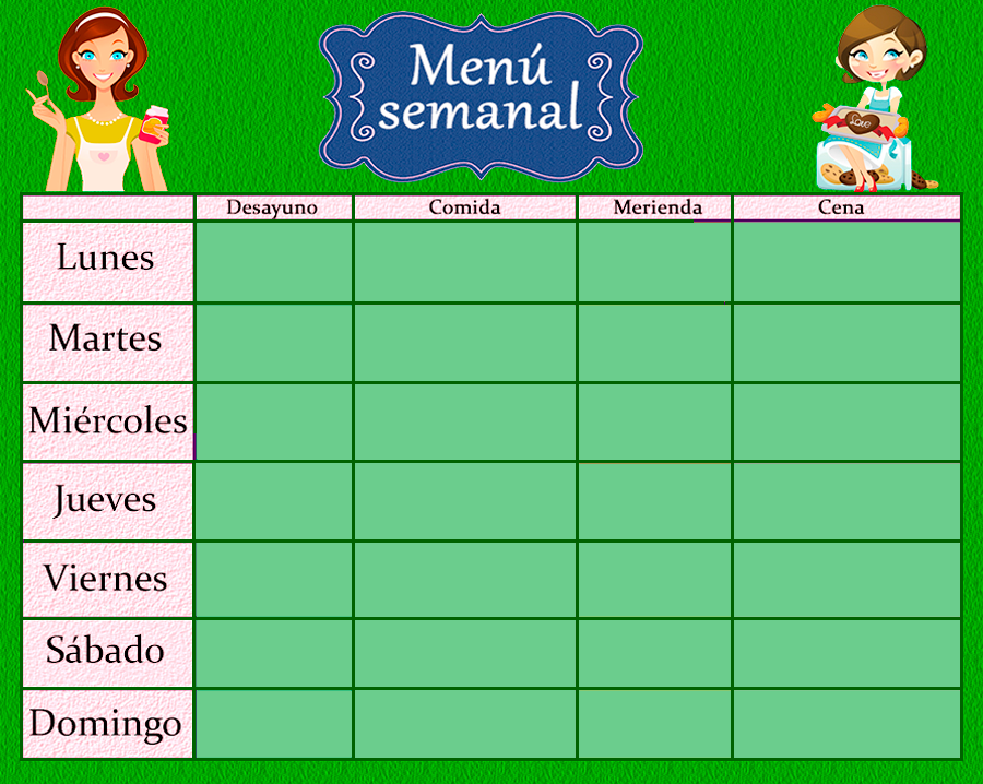 Menus semanales infantiles