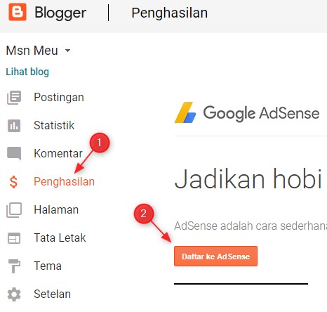 daftar,adsense,hosted,blogspot