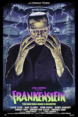 Universal Monster Screen Print Series by Tom Walker x Vice Press x Bottleneck Gallery - Frankenstein, The Mummy and Creature From the Black Lagoon